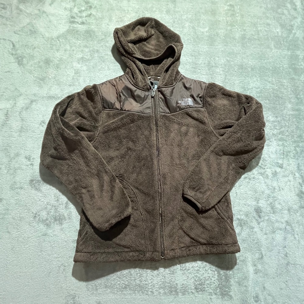 The North Face Osito Fleece Hoodie Womens Medium Brown Full Zip Jacket